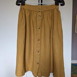 NotPerfectlinen Marseille skirt (modified length), Amber Yellow